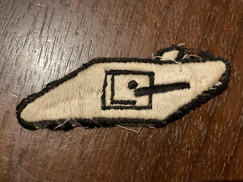 WW2 Royal Tank Regiment cloth sleeve badge