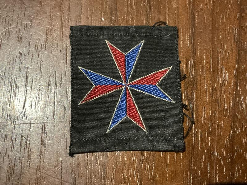 WW2 British Malta Mobile Units , R.A silk formation sign.