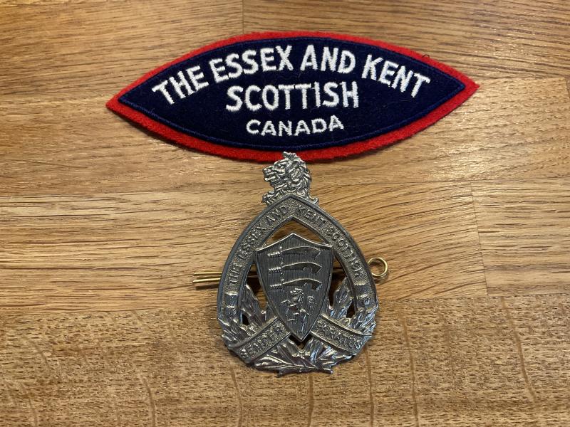 The Essex & Kent Scottish of Canada cap badge & title.