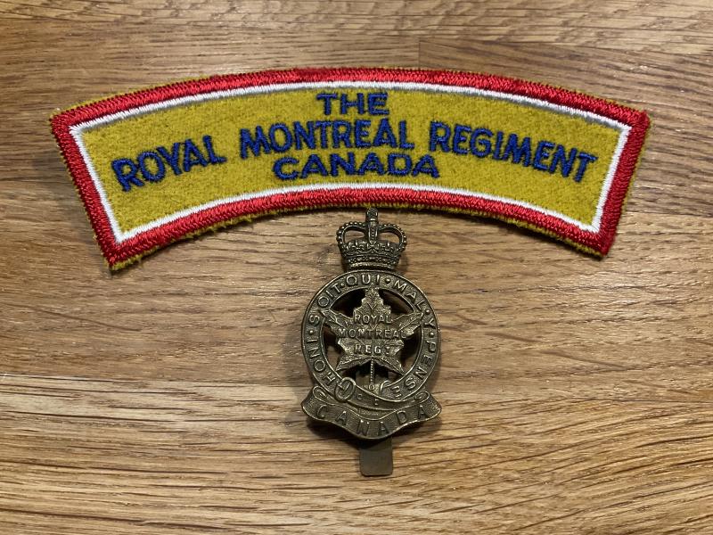 The Royal Montreal Regiment cap badge & shoulder title.