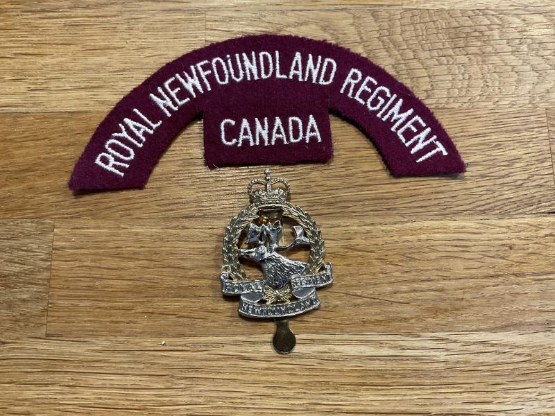 Royal Newfoundland Regiment of Canada cap badge & title.