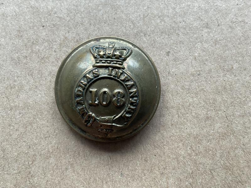 QVC 108th Madras Infantry button by Jennens.