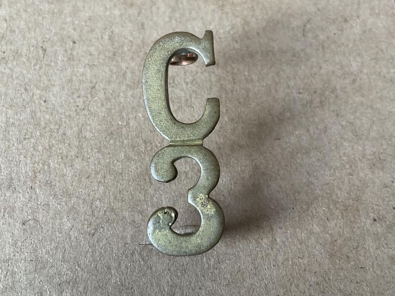 WW1 CEF 3rd Battalion (Toronto) C/3 collar badge.