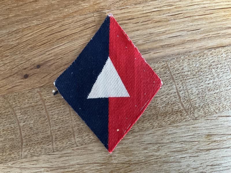 WW2 Printed 1st Division Royal Artillery formation sign