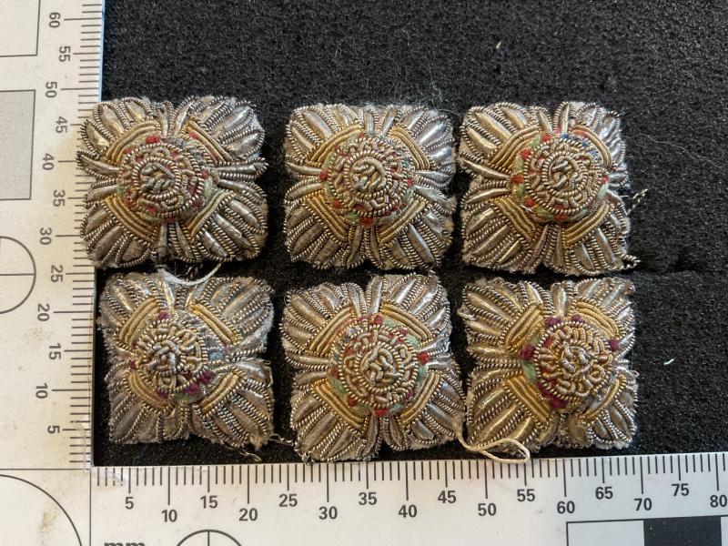 Captains bullion full dress rank pips , 22mm size.