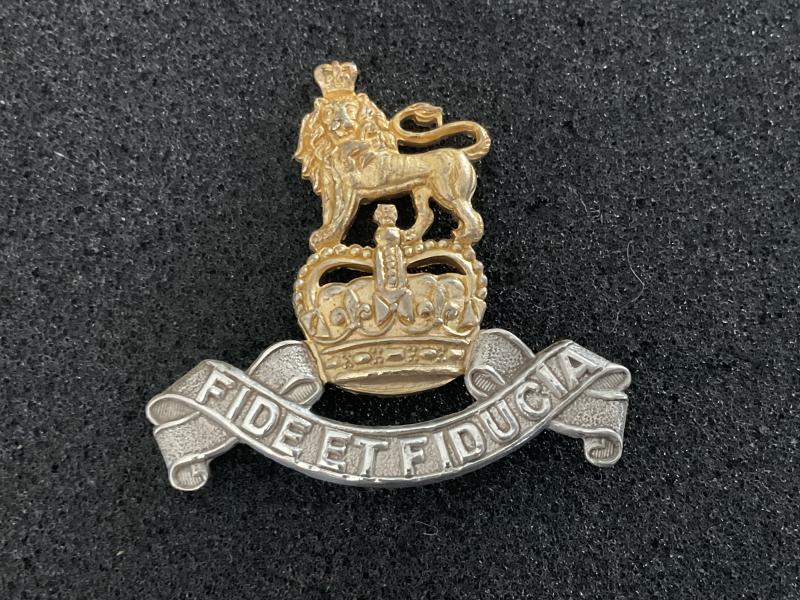 Q/C Officers R.A.P.C silver & gilt cap badge