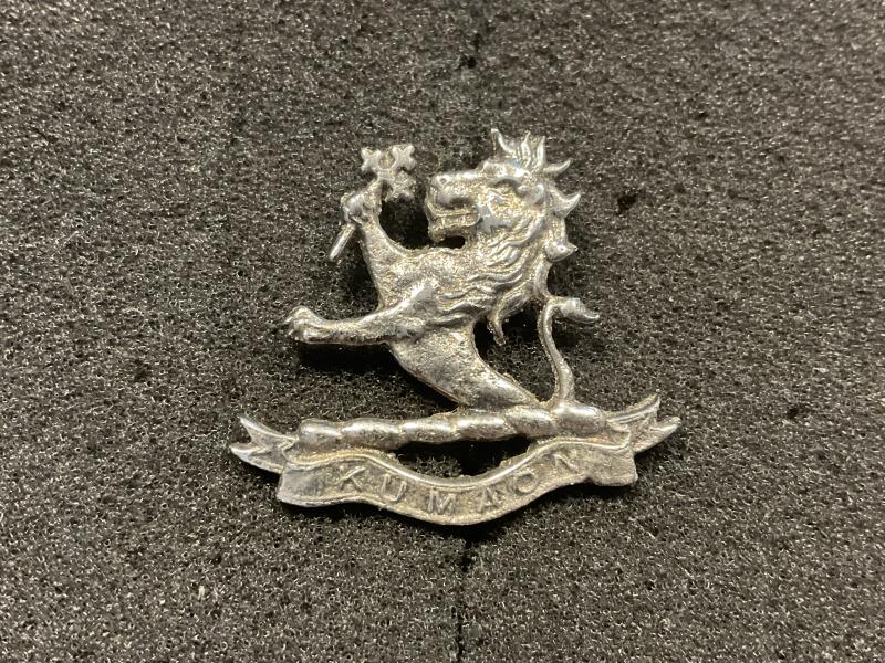 WW2 Officers Kumaon Rifles local silver cap badge.