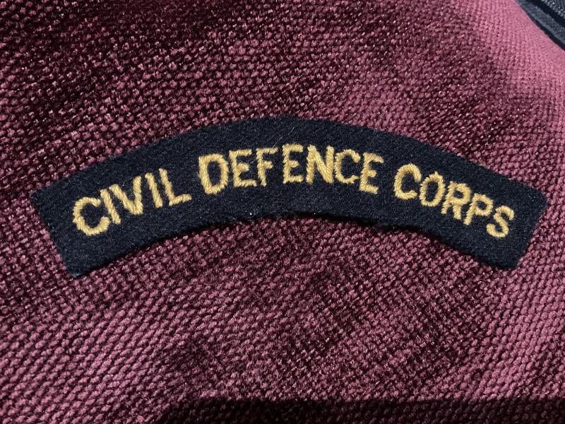 CIVIL DEFENCE CORPS (Malta) cloth shoulder title