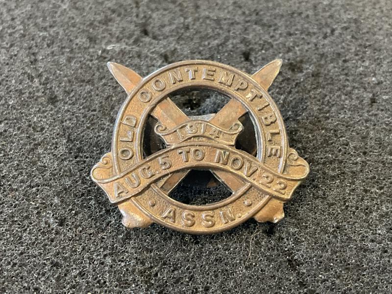 WW1 Old Contemptibles Association lapel badge number 4856.