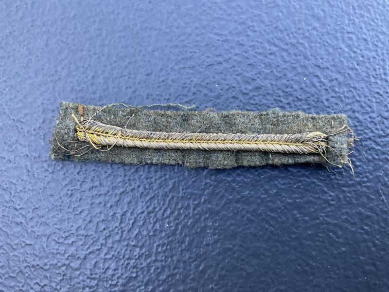 WW1 Bullion Wound stripe, removed from uniform.