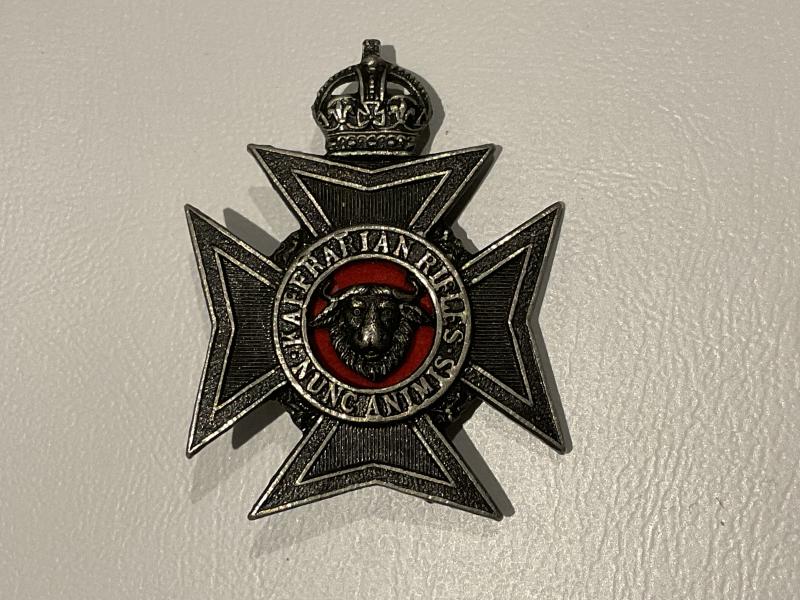 S.A Karrrarian Rifles Officers cap badge, circa 1902-14.