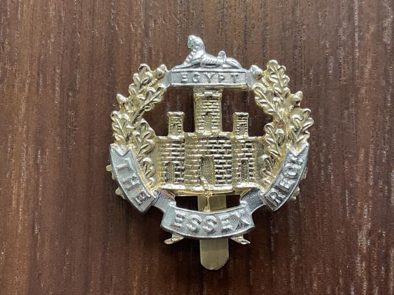 Anodised Essex Regiment cap badge by Firmin.