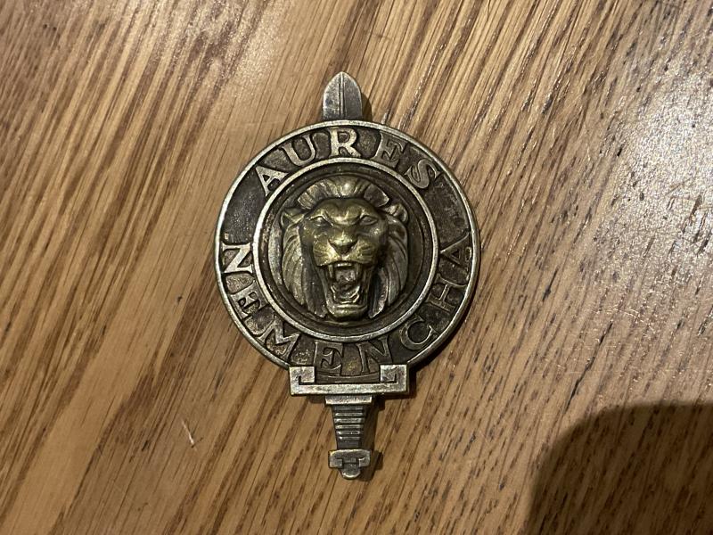 French Troupes Zone “Aures Nemencha’ badge circa 1950s.