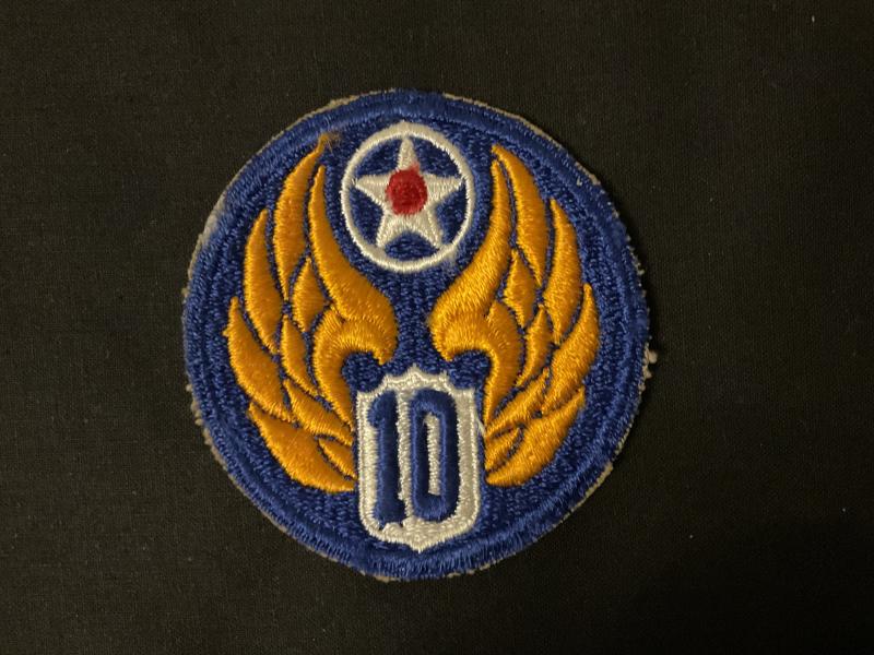 WW2 USAAF 10th Air Force sleeve patch.