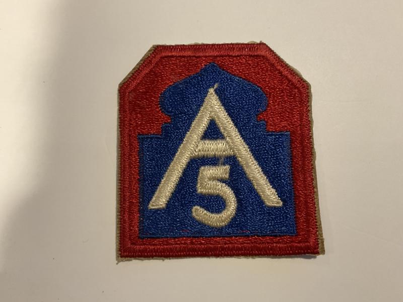 WW2 US Fifth Army , cut edge sleeve patch.