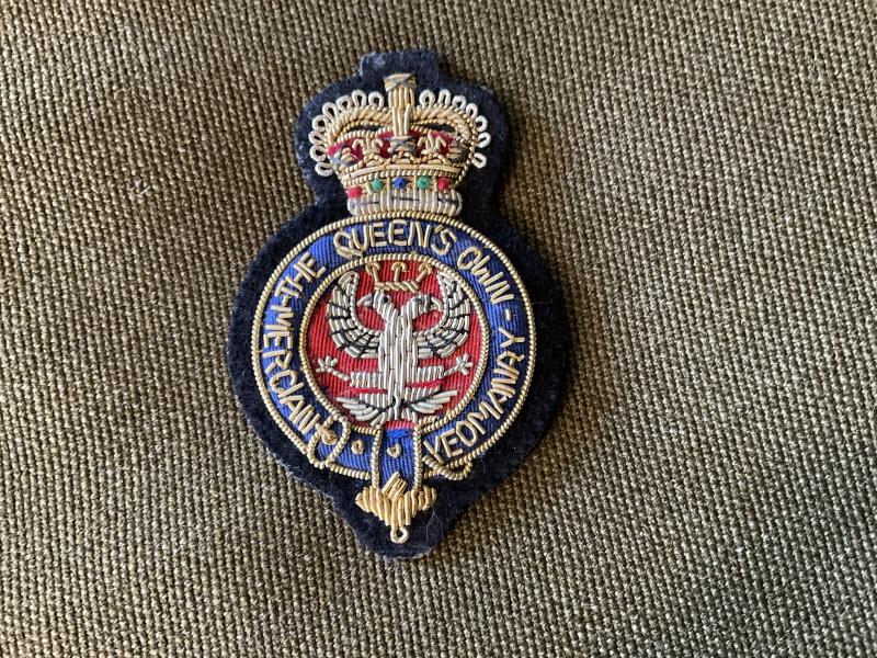 Officers The Queens Own Mercian Yeomanry beret badge.