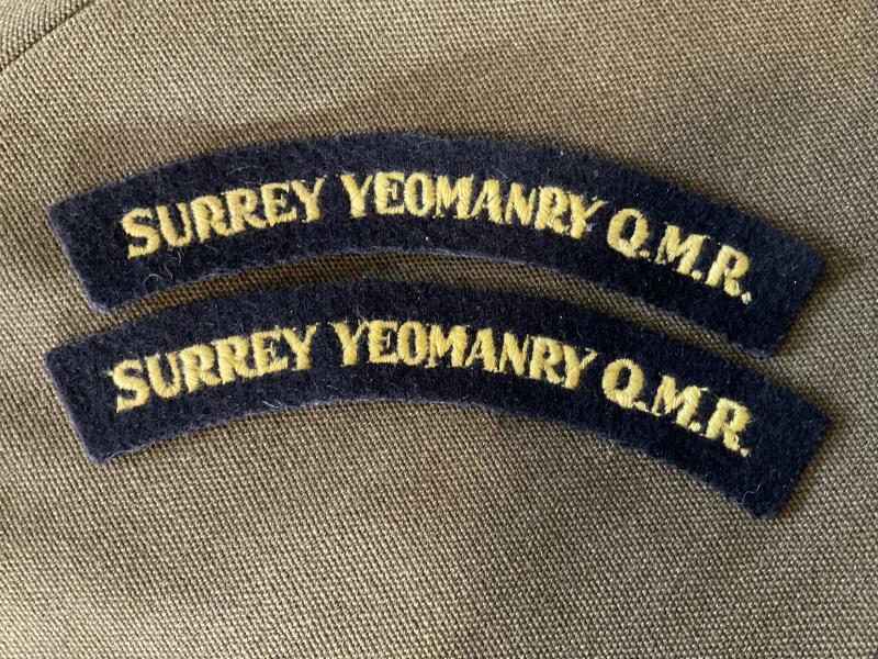 SURREY YEOMANRY Q.M.R (298th Field Regt R.A) titles.