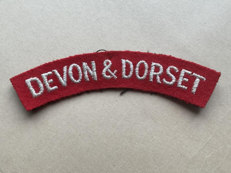 Post 1958 DEVON & DORSET Regiment cloth title.
